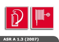 Brandschutzzeichen nach BGV A8 und ASR A 1.3