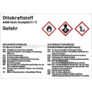 Gefahrstoffzeichen: Gefahrstoffkennzeichnung für Benzinkanister - Ottokraftstoff gemäß GHS